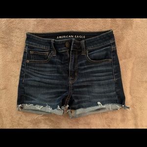 High waist denim shorts